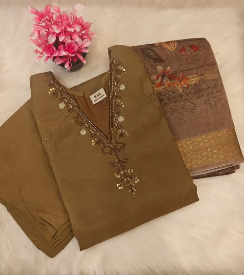 METHI GREEN PREMIUM KURTI SET KS05